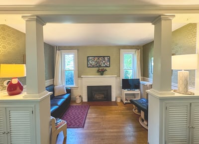 Den. Gas Fireplace