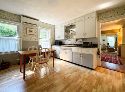 Bluestone Counters. Vintage Cabinets