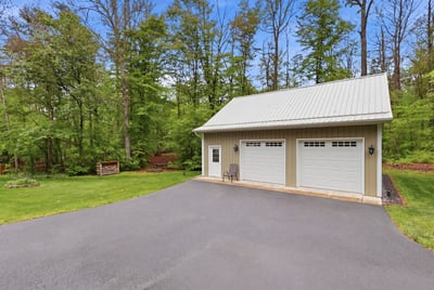 Oversized detached garage/ workshop built in 2021