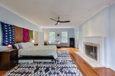 Large Bedroom with Original Wood Flooring
