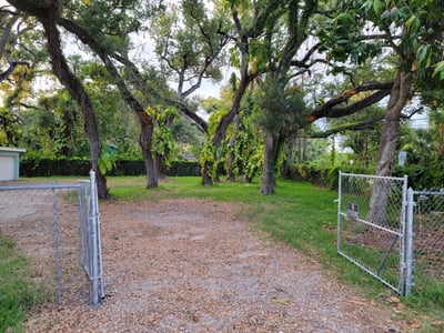 Spacious, tree-lined lot offers ample room for outdoor activities and potential development near urban amenities.
