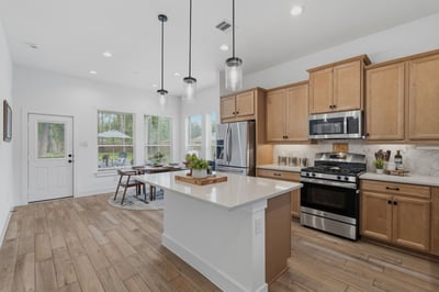 This kitchen is a chef's dream! Gas range and plenty of counterspace to prep.