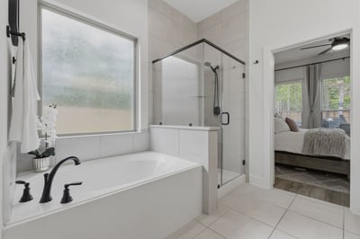 ...plus a separate shower and soaking tub.