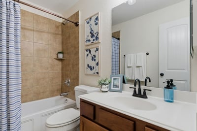 Secondary bathroom in between the two secondary bedrooms. Perfect for the kiddos or guests.