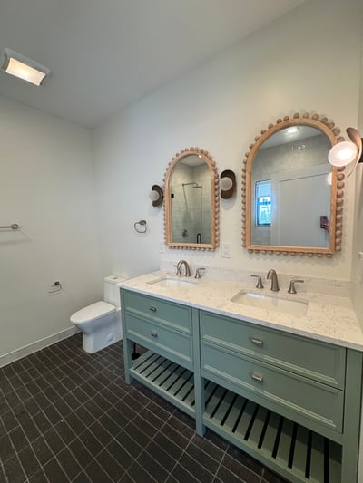 Custom Tile, Lighting, & Vanity