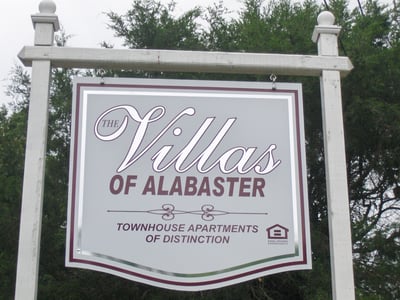Discover comfortable living at The Villas of Alabaster, featuring distinct townhouse apartments in a welcoming community.