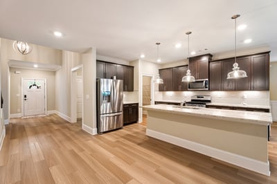 View of kitchen back towards the front door!