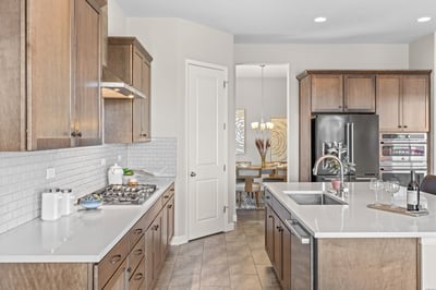Modern kitchen featuring ample counter space, sleek cabinetry, and an open layout for entertaining.