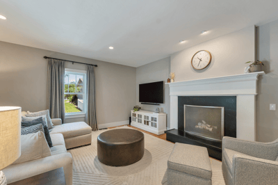 Living Room w/ Cozy Fireplace
