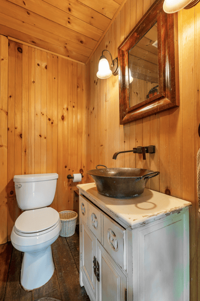 Bathroom w/ Rustic Touches