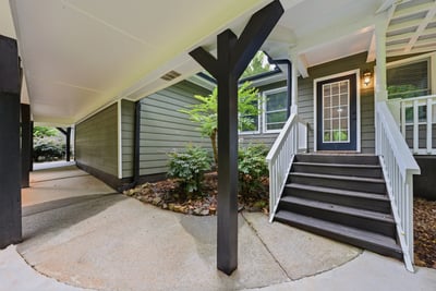 Entrance from the patio to the sunroom.