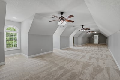 Expansive bonus room which offers some many possibitlies to used as flex space. Perfect for work-from-home needs, a guest room, or TV room.