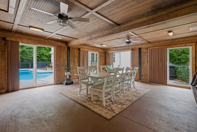 Whether you're hosting friends, playing board games, or taking a break from the heat, this pool house provides the perfect retreat.