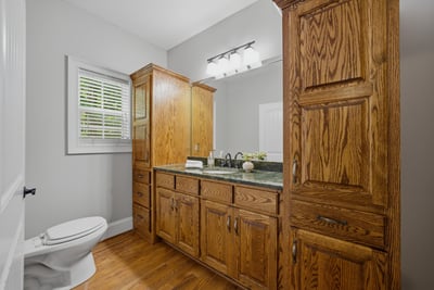 Secondary bathroom on main level