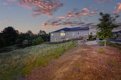 Contemporary home set on a spacious lot, featuring scenic views and abundant natural light.