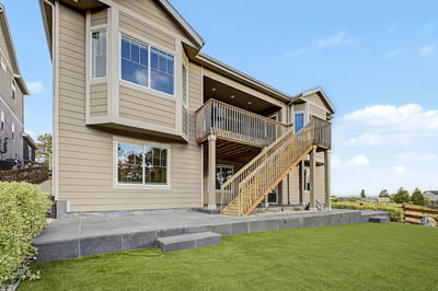 Modern home featuring spacious outdoor living area, ideal for entertaining and enjoying open views.