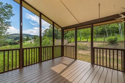 Screened covered deck