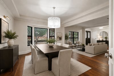 Staged Formal Dining Room and Formal Living Room