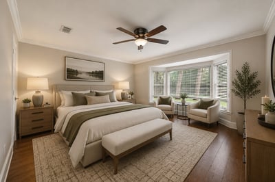 Staged Primary Bedroom