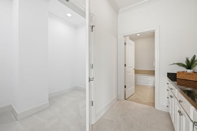 Master Bedroom passage into master closet and bathroom