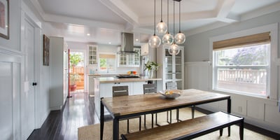 Tasteful fixtures and ceiling fans.