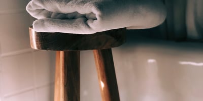Bath Towels on a Stool
