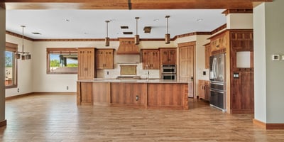 Arts & Crafts inspired kitchen featuring solid wood cabinetry, quartz surfaces, and refined detailing. This Phoenix kitchen blends timeless design with modern functionality.