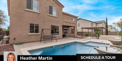 Enjoy outdoor living in Glendale with a refreshing pool, shaded covered patio, and extended paver decking. The thoughtfully designed backyard enhances entertaining potential and complements the home s energy-efficient upgrades.