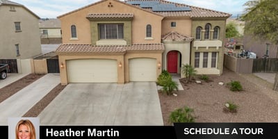 Broad aerial view emphasizes the home s Mediterranean-inspired design, solar panel system, and spacious lot. The landscaped front yard and generous driveway complete this Glendale property s strong first impression.