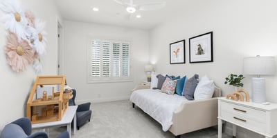 Bedroom 5-Bright and airy bedroom featuring natural light thru the plantation shutters, lots of storage and direct access en-suite bath