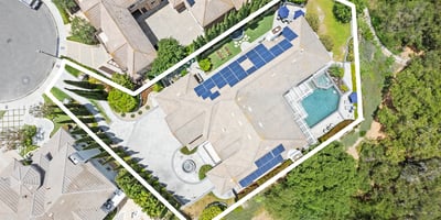 Spacious property featuring a solar-equipped home, pool, and landscaped outdoor areas in a private location.