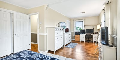 Primary bedroom is a retreat.