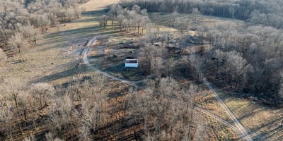 Looking south over the ranch manager's home