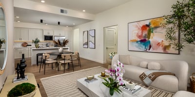 Living Room with Open Floor Plan - 3Bedrooms 3 Baths Plan