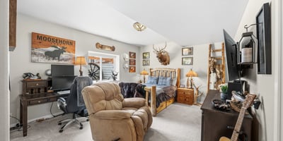 Jr Suite in basement with attached bath.