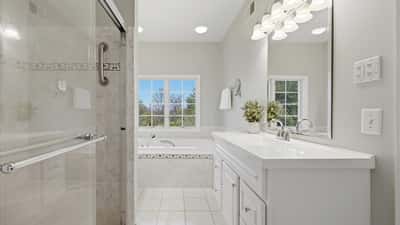 Updated Primary En Suite Bath on First Floor Main Level