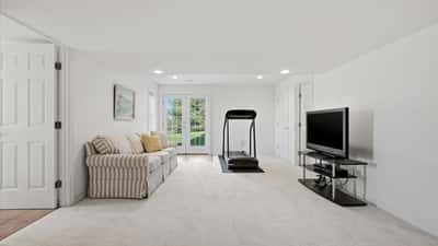 Finished Walkout Basement with Double Doors