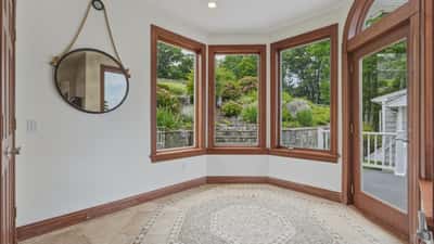 Formal foyer with tile floor