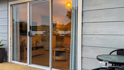 Bright and inviting space with large sliding doors, perfect for enjoying indoor-outdoor living.