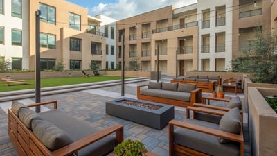 Courtyard with Fire Place and Seatings