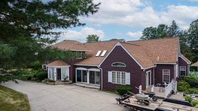 Spacious home featuring expansive outdoor areas and a unique design, perfect for family gatherings and entertaining.