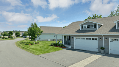 Modern home in a peaceful neighborhood, featuring spacious landscaping and convenient access to nearby amenities.