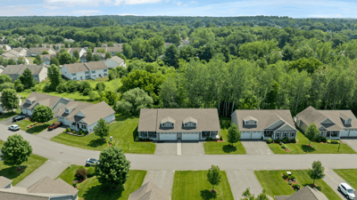 Enjoy peaceful living in this spacious neighborhood, surrounded by lush greenery and charming landscape views.