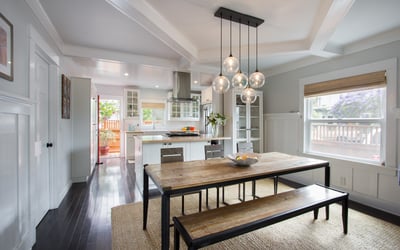 Tasteful fixtures and ceiling fans.
