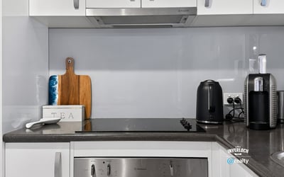 Modern kitchen featuring sleek cabinetry, contemporary appliances, and a functional layout for effortless cooking.
