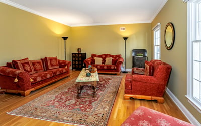 The Living Room is spacious and bright.