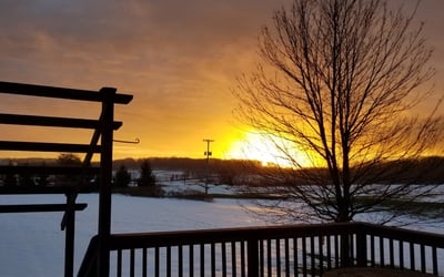 Enjoy spectacular backyard sunrises all year round.