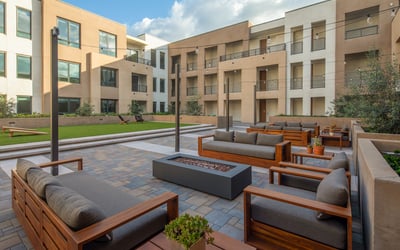 Courtyard with Fire Place and Seatings
