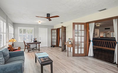 Bonus Room, at the rear of the house, faces east to watch the sunrise!