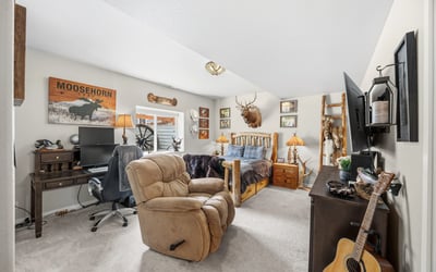 Jr Suite in basement with attached bath.